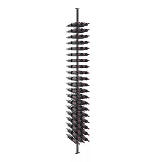 Vino Rails Double Sided Floor-to-Ceiling Kit in Matte Black Storing 120 Wine Bottles