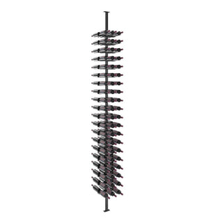 Vino Rails Double Sided Floor-to-Ceiling Kit in Matte Black Aluminum Storing 120 Wine Bottles