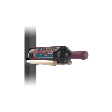 Vino Rail Peg and Mounting Plate Kit in Matte Black and Golden Bronze Storing 1 Bottle