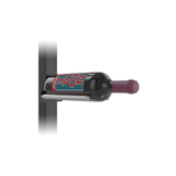 Vino Rail Peg and Mounting Plate Kit in Matte Black and Gunmetal Storing 1 Bottle