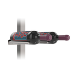 Vino Rail Peg and Mounting Plate Kit in Gunmetal Storing 2 Bottles