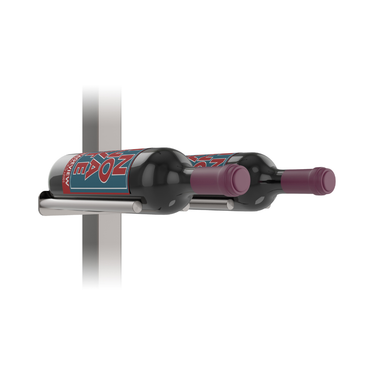 Vino Rail Peg and Mounting Plate Kit in Gunmetal Storing 2 Bottles