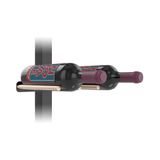 Vino Rail Peg and Mounting Plate Kit in Matte Black and Golden Bronze Storing 2 Bottles