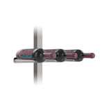 Vino Rail Peg and Mounting Plate Kit in Gunmetal Storing 3 Bottles