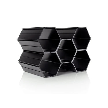 WineHive® 5-Cell Modular Honeycomb Wine Rack | Black