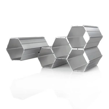 WineHive® 5-Cell Modular Honeycomb Wine Rack | Silver