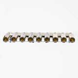 W Series Presentation Row Rack in Chrome Luxe Storing 9 Bottles