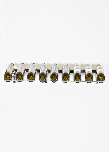 W Series Presentation Row Wall Mounted Metal Wine Rack