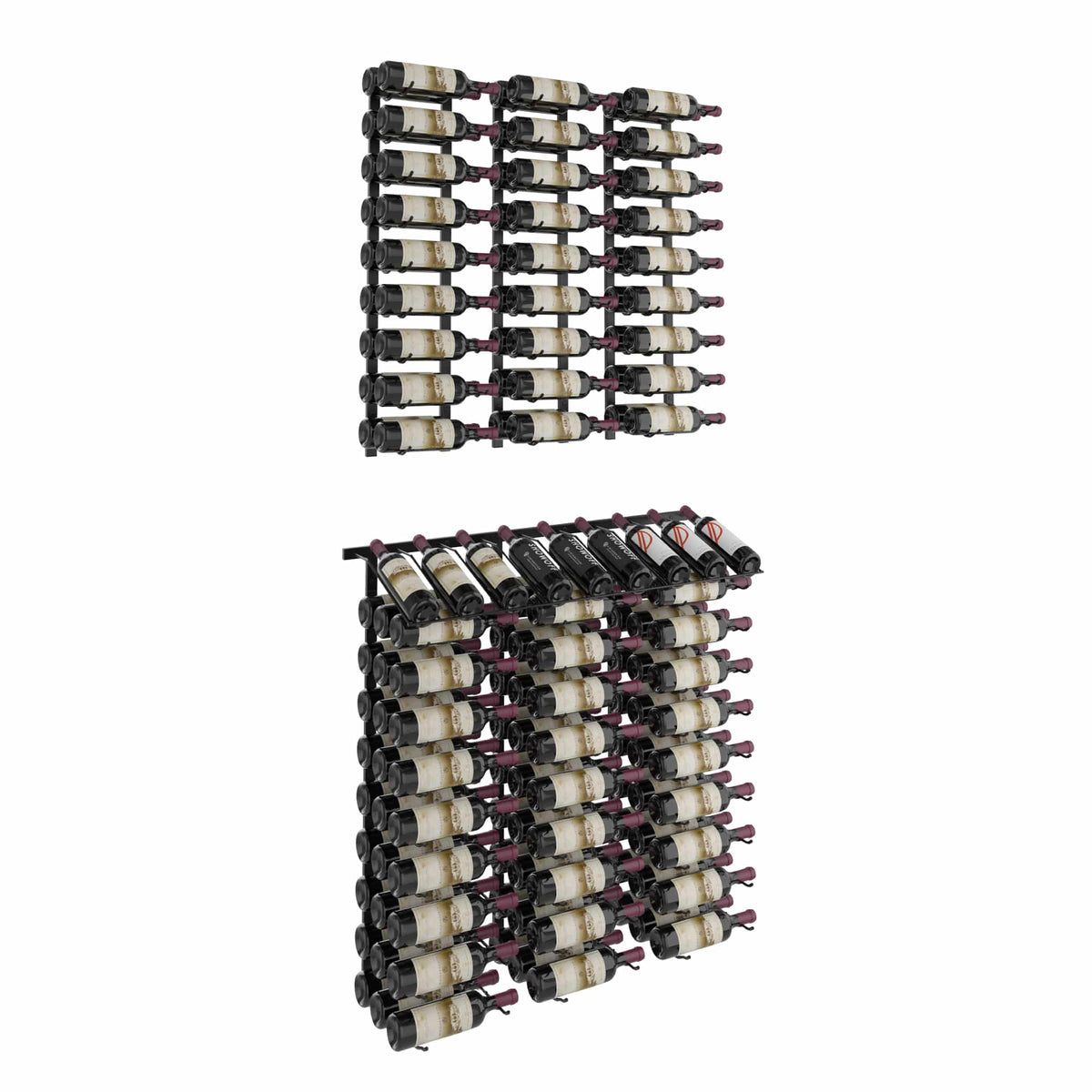 W Series Presentation Row Kit in Matte Black Storing 144 Bottles