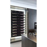 VintageView W Series Waterfall Kit in Matte Black Storing 81 Bottles in a Home