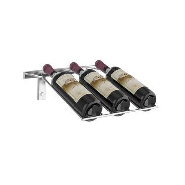 W Series Presentation Row Rack in Chrome Luxe Storing 3 Bottles