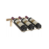 W Series Presentation Row Rack in Golden Bronze Storing 3 Bottles