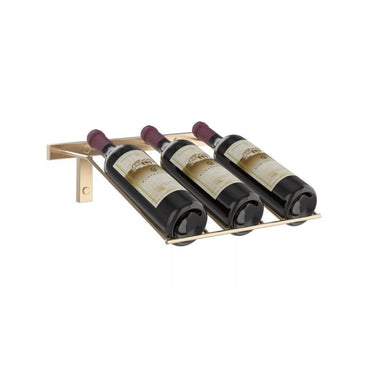 W Series Presentation Row Rack in Golden Bronze Storing 3 Bottles