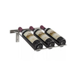 W Series Presentation Row Rack in Gunmetal Storing 3 Bottles