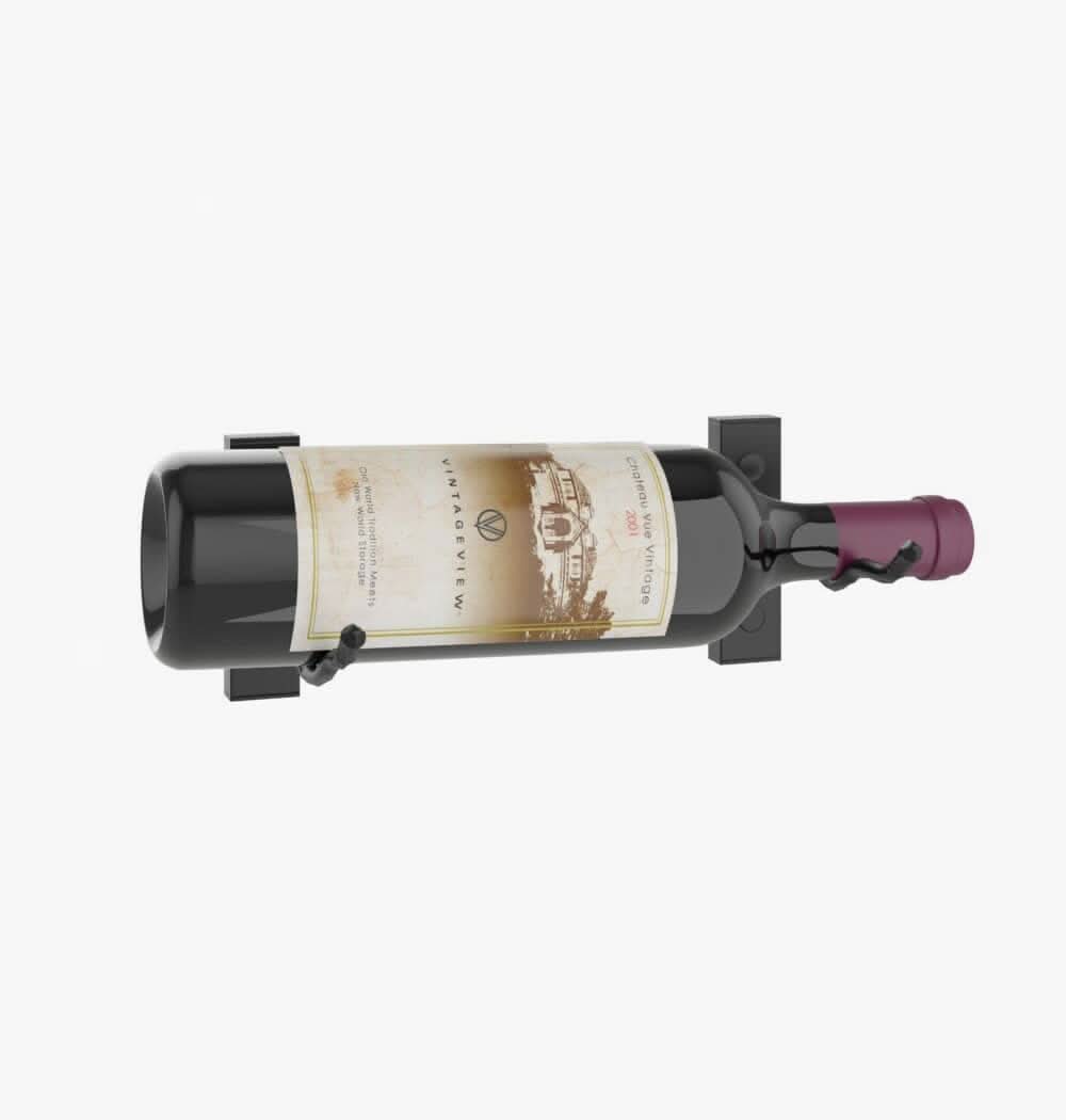 W Series Single Bottle Height Rack in Matte Black Storing 1 Bottle
