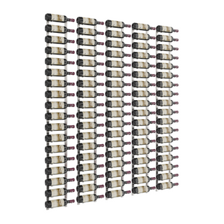 VintageView W Series Feature Wall 6 in Brushed Nickel Storing 90 Bottles