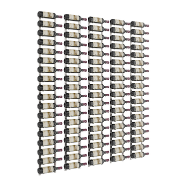 VintageView W Series Feature Wall 6 in Brushed Nickel Storing 90 Bottles