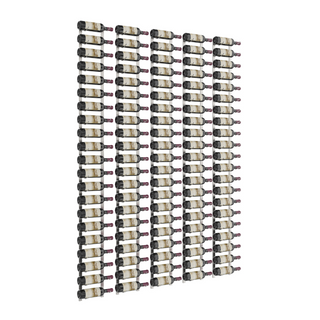 VintageView W Series Feature Wall 7 in Brushed Nickel Storing 105 Bottles