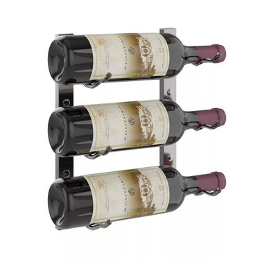 W Series 1 Foot Tall Rack in Gunmetal Storing 3 Bottles