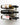 Wine bottles with labels on a white background