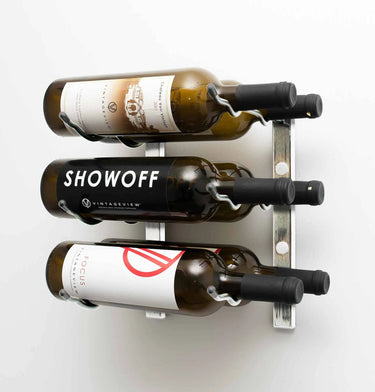 Wine bottles with labels on a white background
