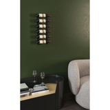 W Series 2 Foot Tall Rack in Matte Black Storing 6 Bottles in a room