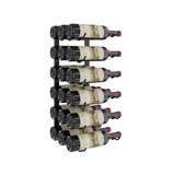 W Series 2 Foot Tall Rack in Matte Black Storing 18 Bottles