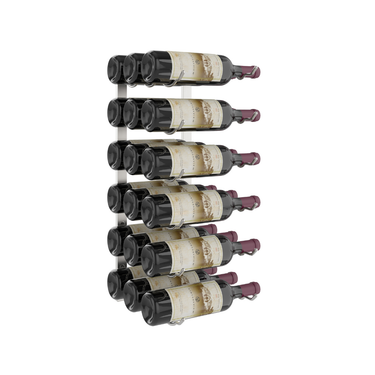 W Series 2 Foot Tall Rack in Brush Nickel Storing 18 Bottles