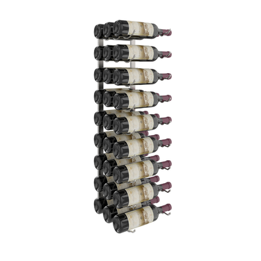 W Series 3 Foot Tall Rack in Brushed Nickel 27 Bottles