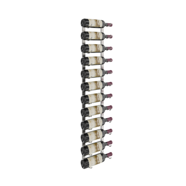 W Series 4 Foot Tall Rack in Brushed Nickel Storing 12 Bottles