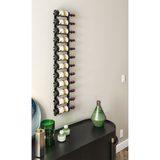 W Series 4 Foot Tall Rack in Matte Black Storing 12 Bottles in a home