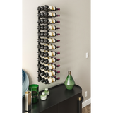 W Series 4 Foot Tall Rack in Matte Black Storing 36 Bottles in a home