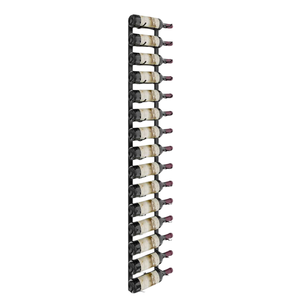 W Series 5 Foot Tall Rack Kit in Matte Black Storing 15 Bottles