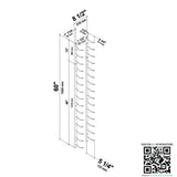 Measurement chart for a product with dimensions labeled