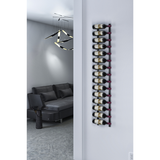 W Series 5 Foot Tall Rack Kit in Matte Black Storing 15 Bottles in a home