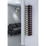 W Series 5 Foot Tall Rack Kit in Matte Black Storing 45 Bottles in a home