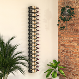 W Series 6 Foot Tall Rack Kit in Matte Black Storing 36 Bottles in a home