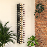 W Series 6 Foot Tall Rack Kit in Matte Black Storing 54 Bottles in a home