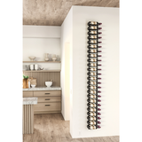 W Series 8 Foot Tall Rack Kit in Matte Black Storing 48 Bottles in a Home