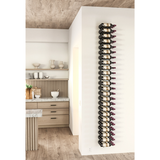 W Series 8 Foot Tall Rack Kit in Matte Black Storing 72 Bottles in a Home