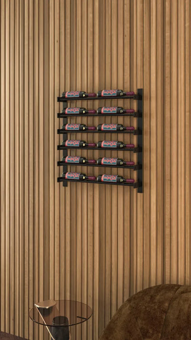 Evolution Wine Wall 30 2C Wall Mounted Metal Wine Rack