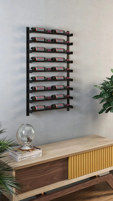 Evolution Wine Wall 45 2C Wall Mounted Metal Wine Rack