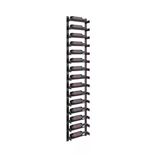 Evolution 75 in. High 1 Column Wine Wall in Matte Black Storing 15 Bottles