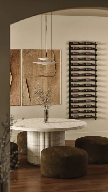 Evolution Double Column Wine Wall Metal Mounted Bottle Display