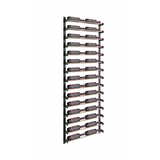 Evolution 75 in. High 2 Column Wine Wall in Matte Black and Golden Bronze Storing 30 Bottles
