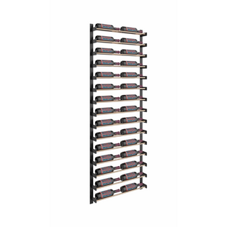 Evolution 75 in. High 2 Column Wine Wall in Matte Black and Golden Bronze Storing 30 Bottles