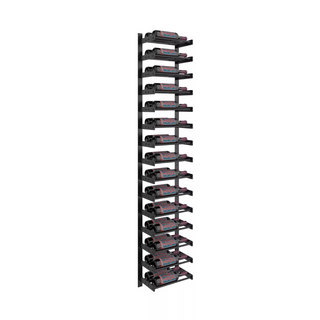 Evolution 75 in. High 1 Column Wine Wall in Matte Black Storing 30 Bottles