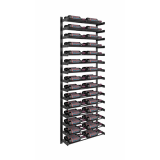 Evolution 75 in. High 2 Column Wine Wall in Matte Black Storing 60 Bottles