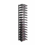 Evolution 75 in. High 1 Column Wine Wall in Matte Black and Chrome Storing 45 Bottles