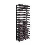 Evolution 75 in. High 2 Column Wine Wall in Matte Black Storing 90 Bottles